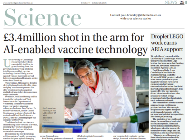 Photo of the Independent article