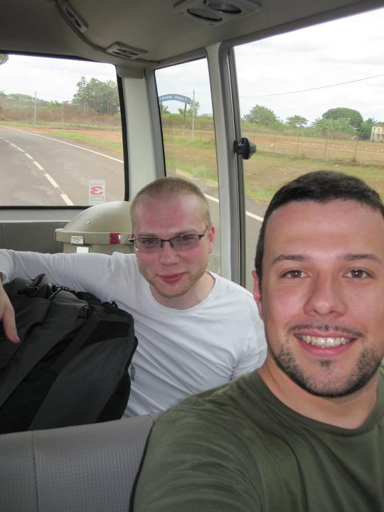 Ed and Fab in Gabon Car